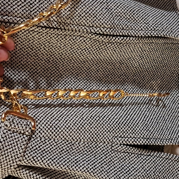 St. John Collection Sport Jersey Chain Belt Zip Jacket - Picture 9 of 10